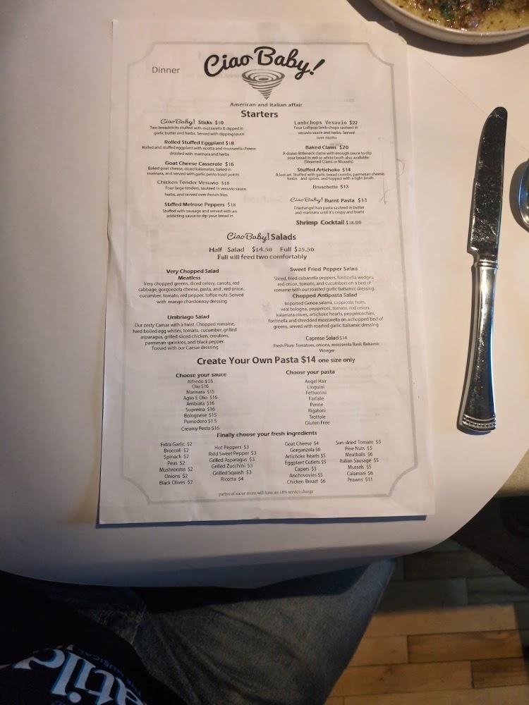 Ciao Baby! Menu image 2