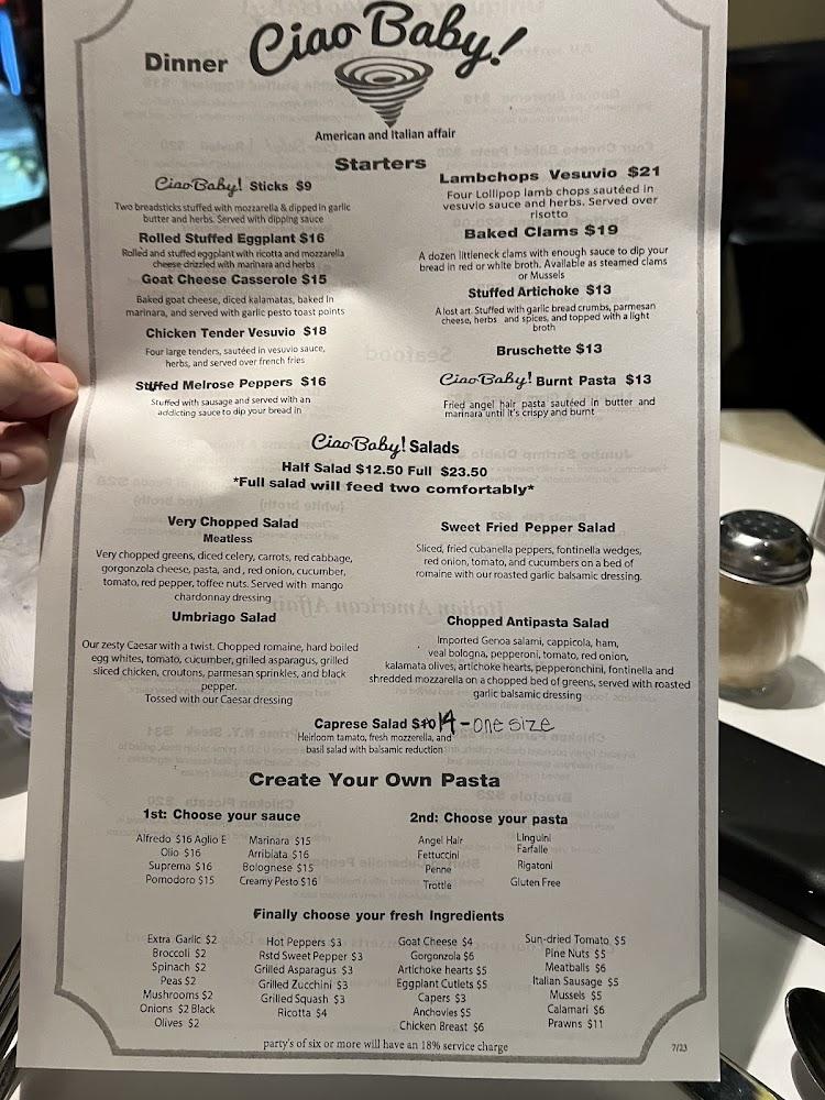 Ciao Baby! Menu image 3